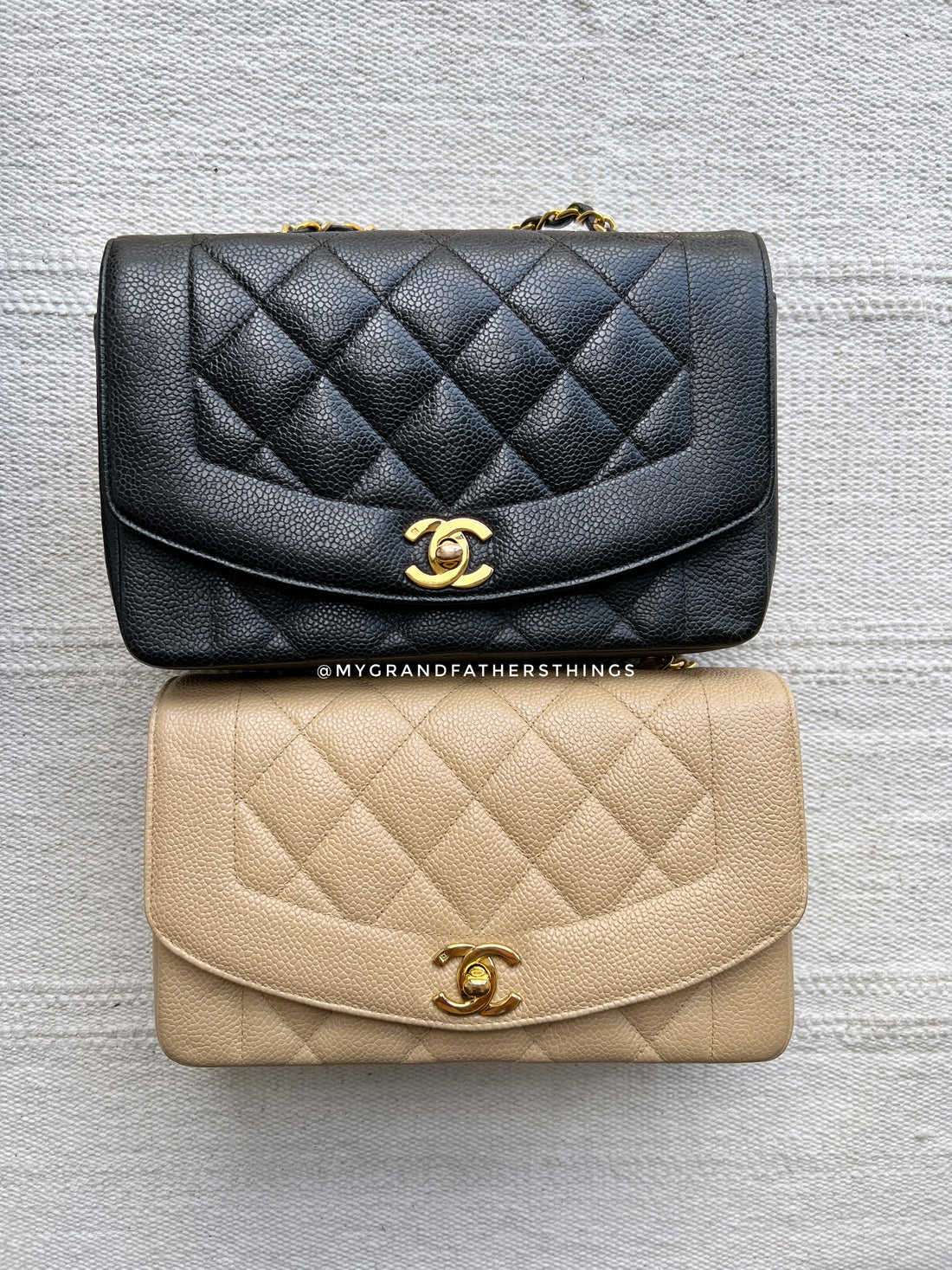 Vintage Chanel Caviar Diana: The Original Design