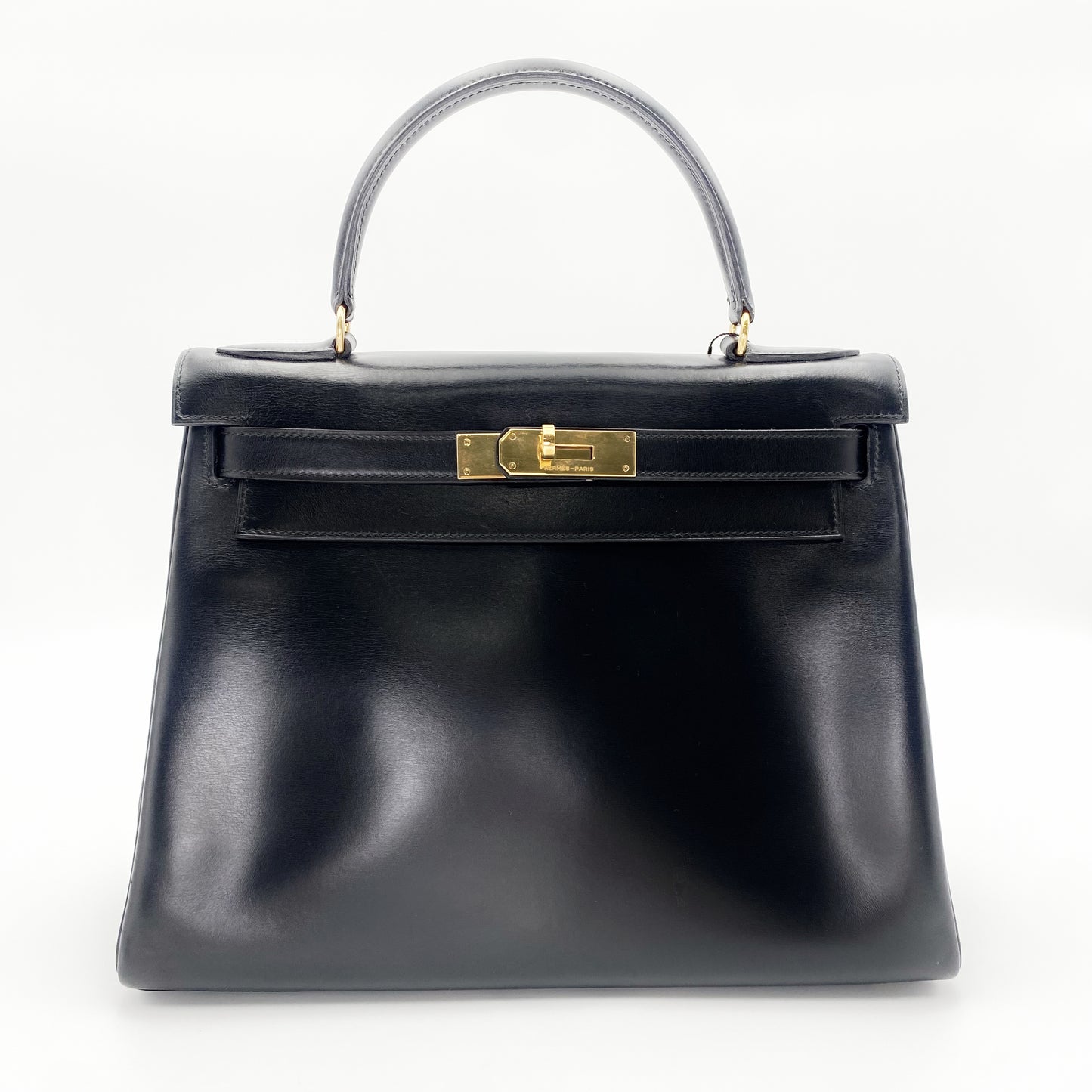 Aldrich, Vintage Authentic Hermes ⭕I 1979 kelly 28 retourne black box GHW