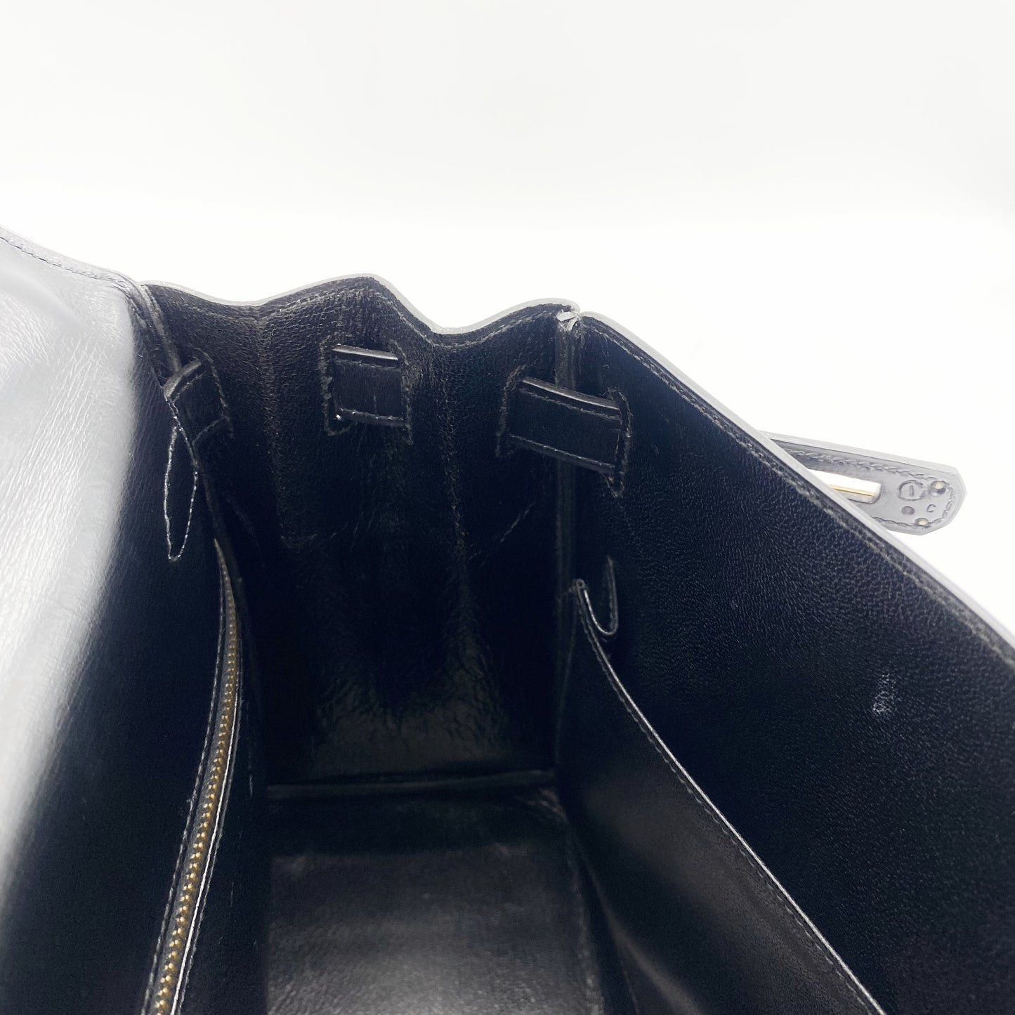 Aldrich, Vintage Authentic Hermes ⭕I 1979 kelly 28 retourne black box GHW