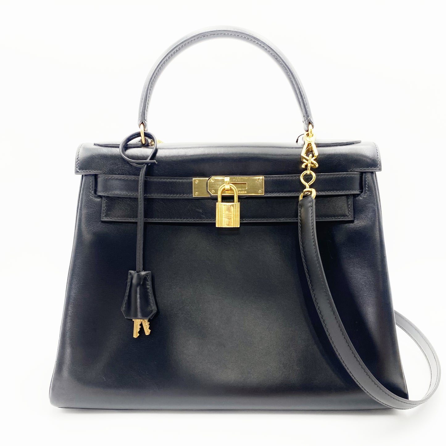 Aldrich, Vintage Authentic Hermes ⭕I 1979 kelly 28 retourne black box GHW