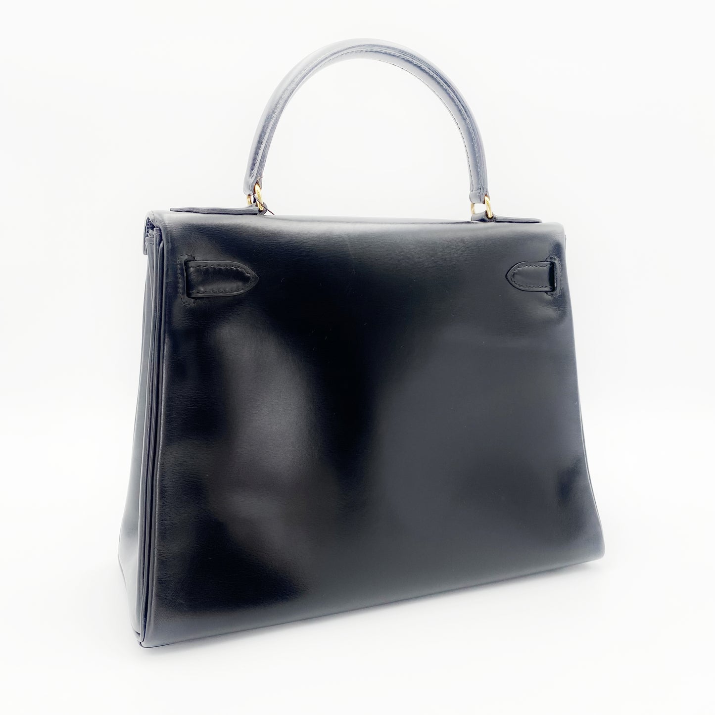 Aldrich, Vintage Authentic Hermes ⭕I 1979 kelly 28 retourne black box GHW