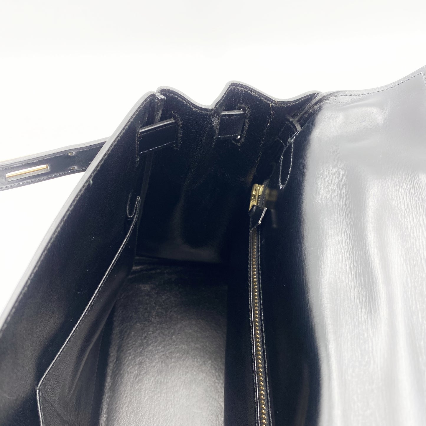 Aldrich, Vintage Authentic Hermes ⭕I 1979 kelly 28 retourne black box GHW