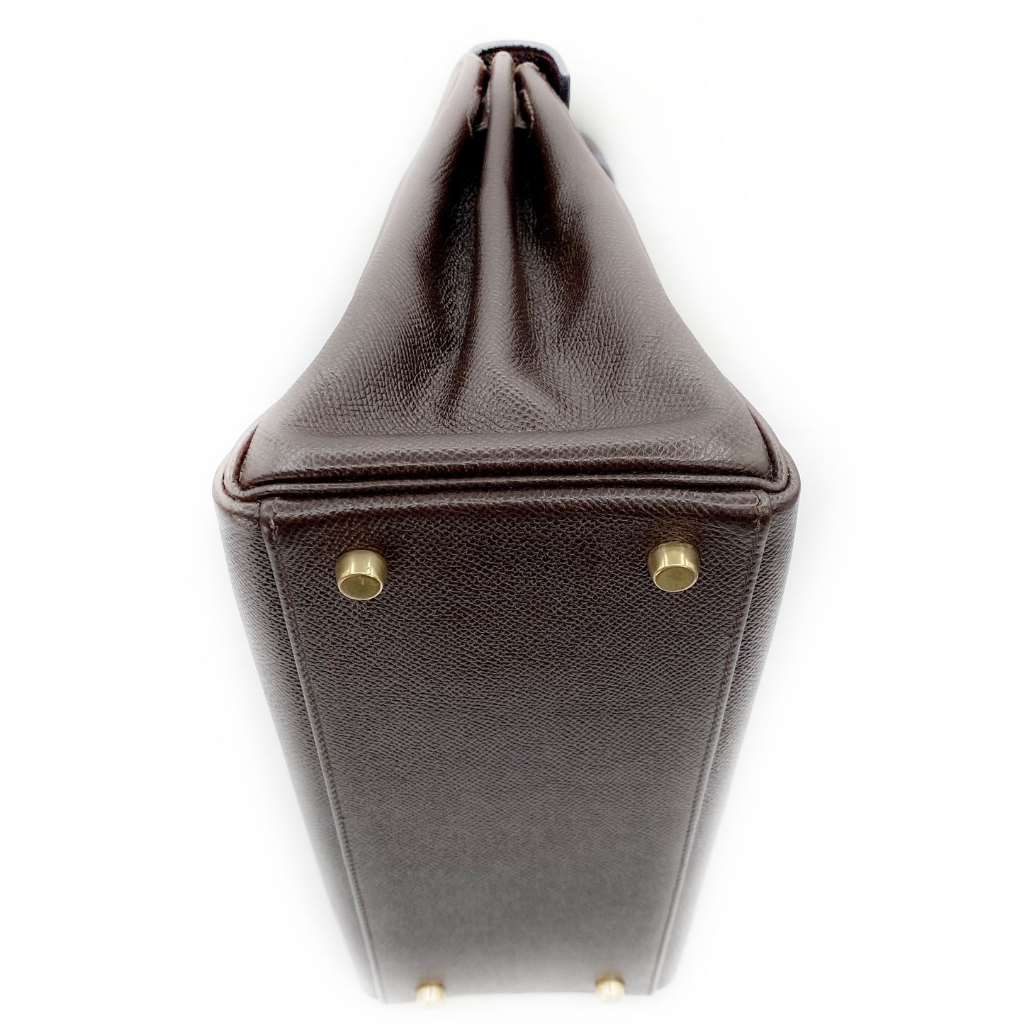 Akito, Vintage Authentic Hermes ⭕W 1993 kelly 28 retourne havane courchevel leather GHW