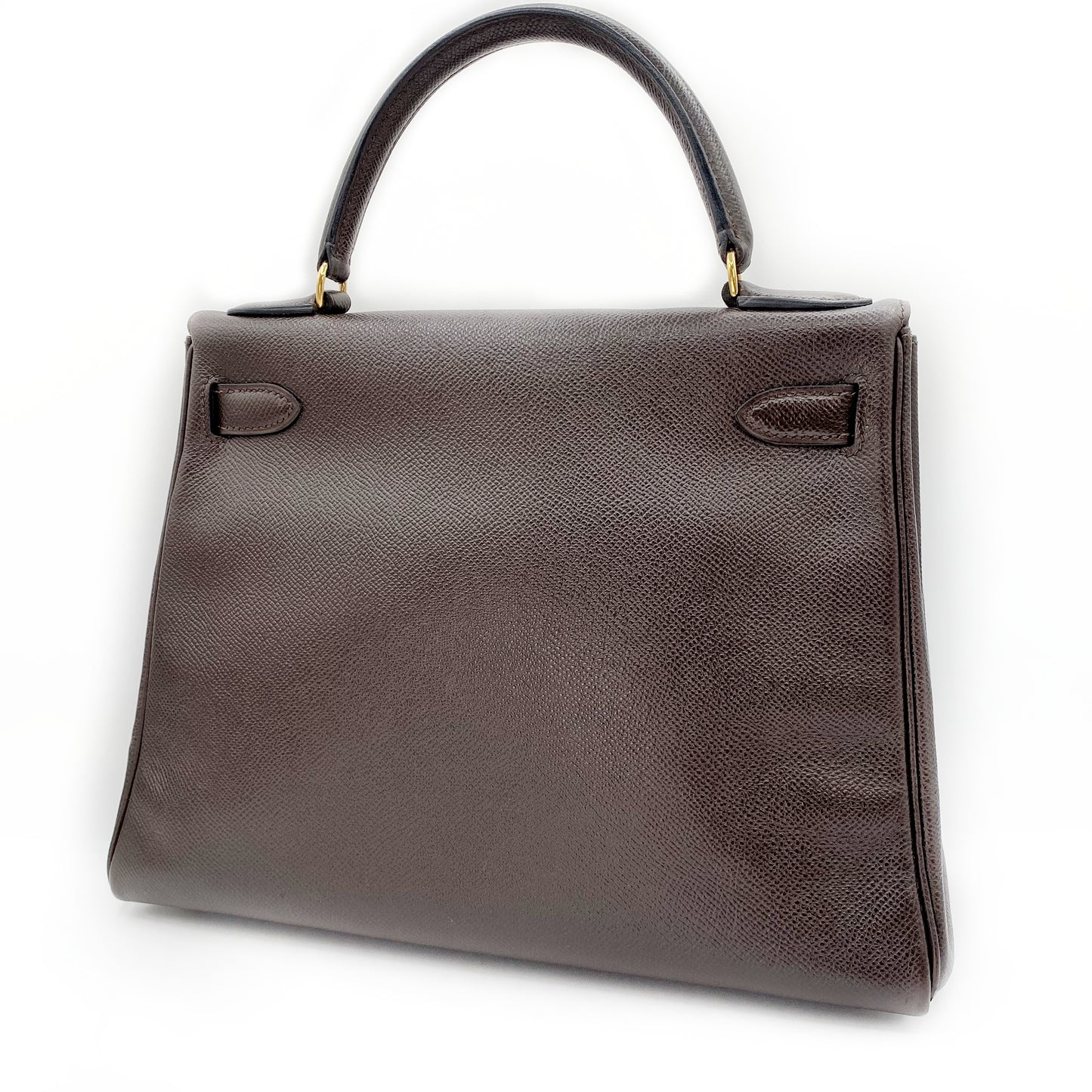 Akito, Vintage Authentic Hermes ⭕W 1993 kelly 28 retourne havane courchevel leather GHW
