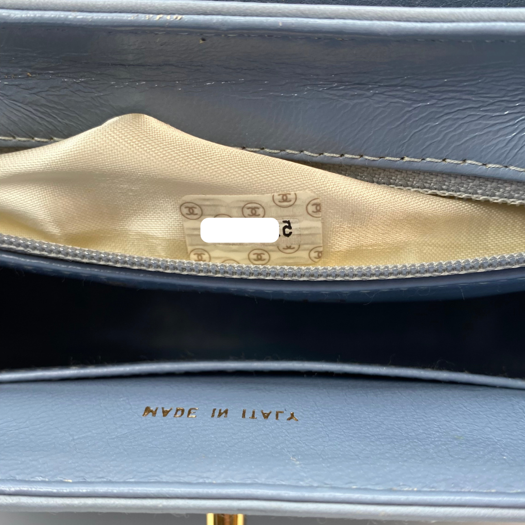 Helma, 5 Series Kelly Light Blue Lambskin with seal only