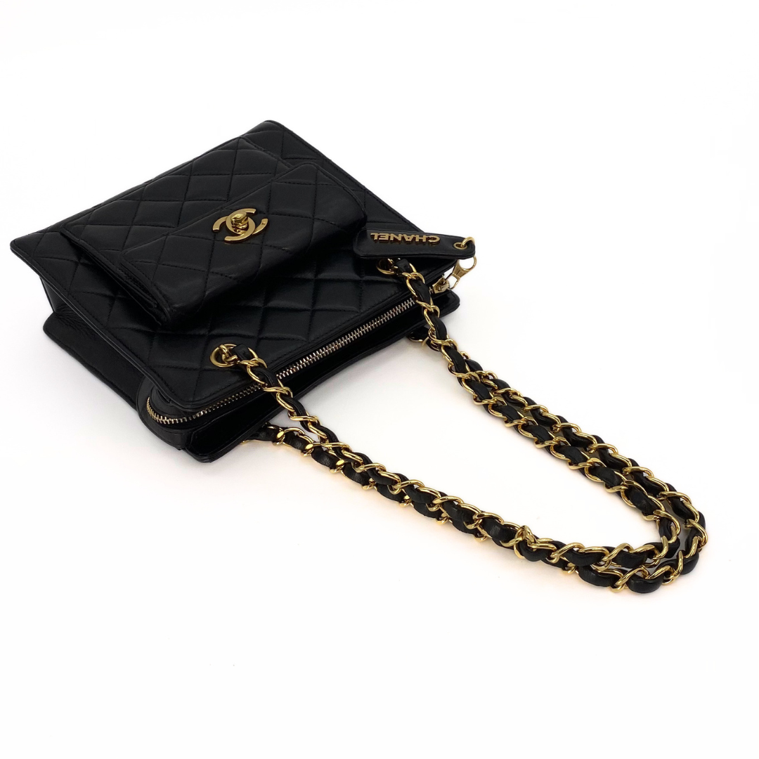Otto, 4 Series Black Lambskin Envelope Pocket Flap with seal only