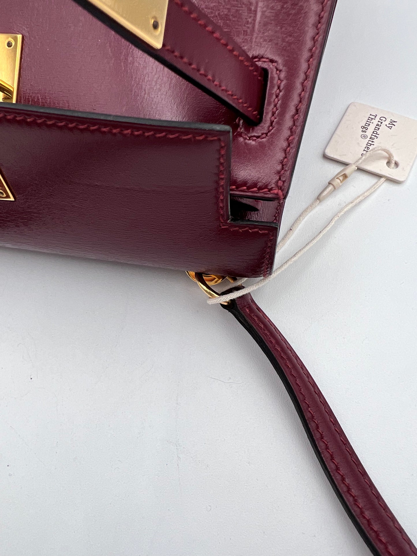 Concon, Vintage Authentic Hermes Kelly 20 Rouge H Short Handle