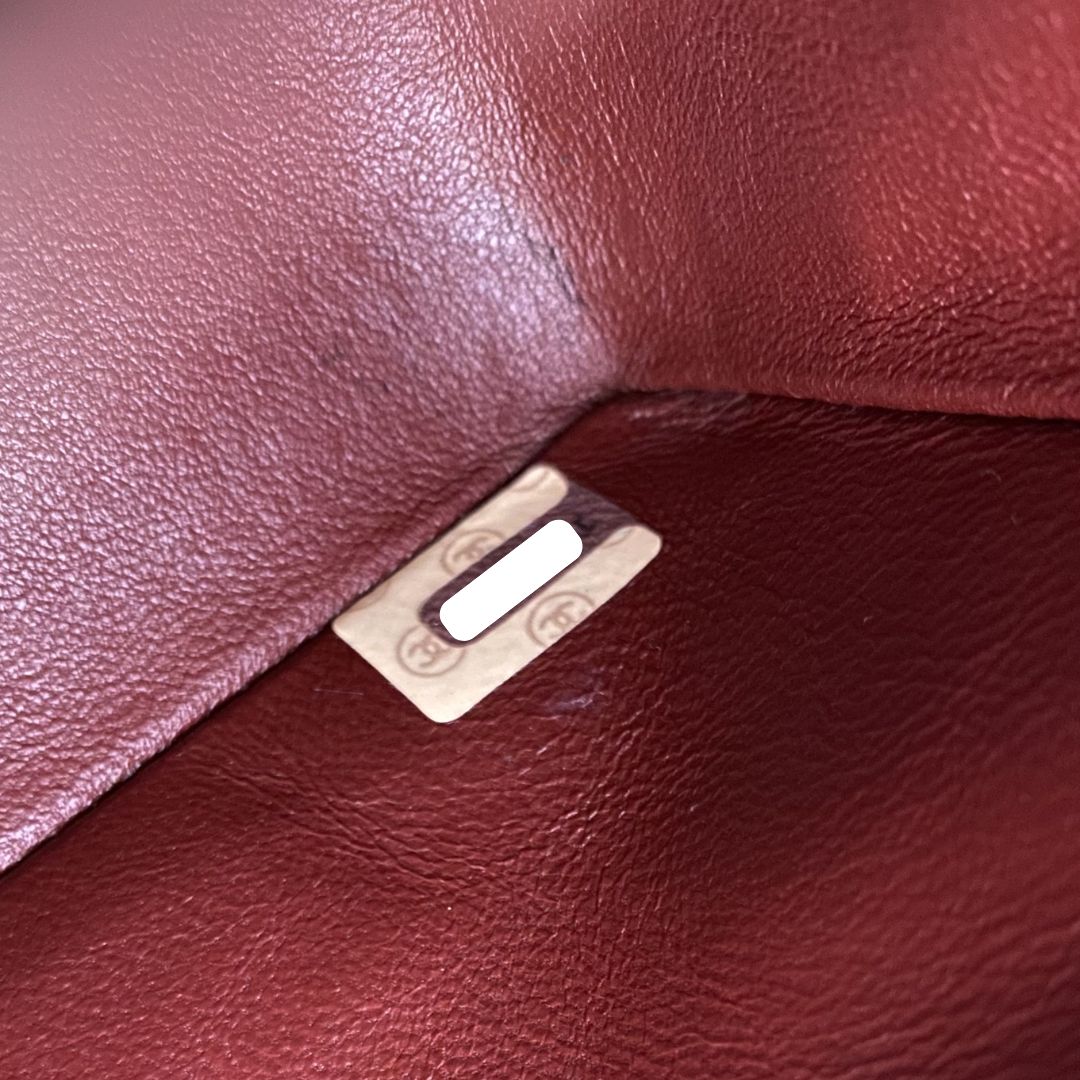 Zinnia, 1 Series Small Classic Flap Black Lambskin with seal only