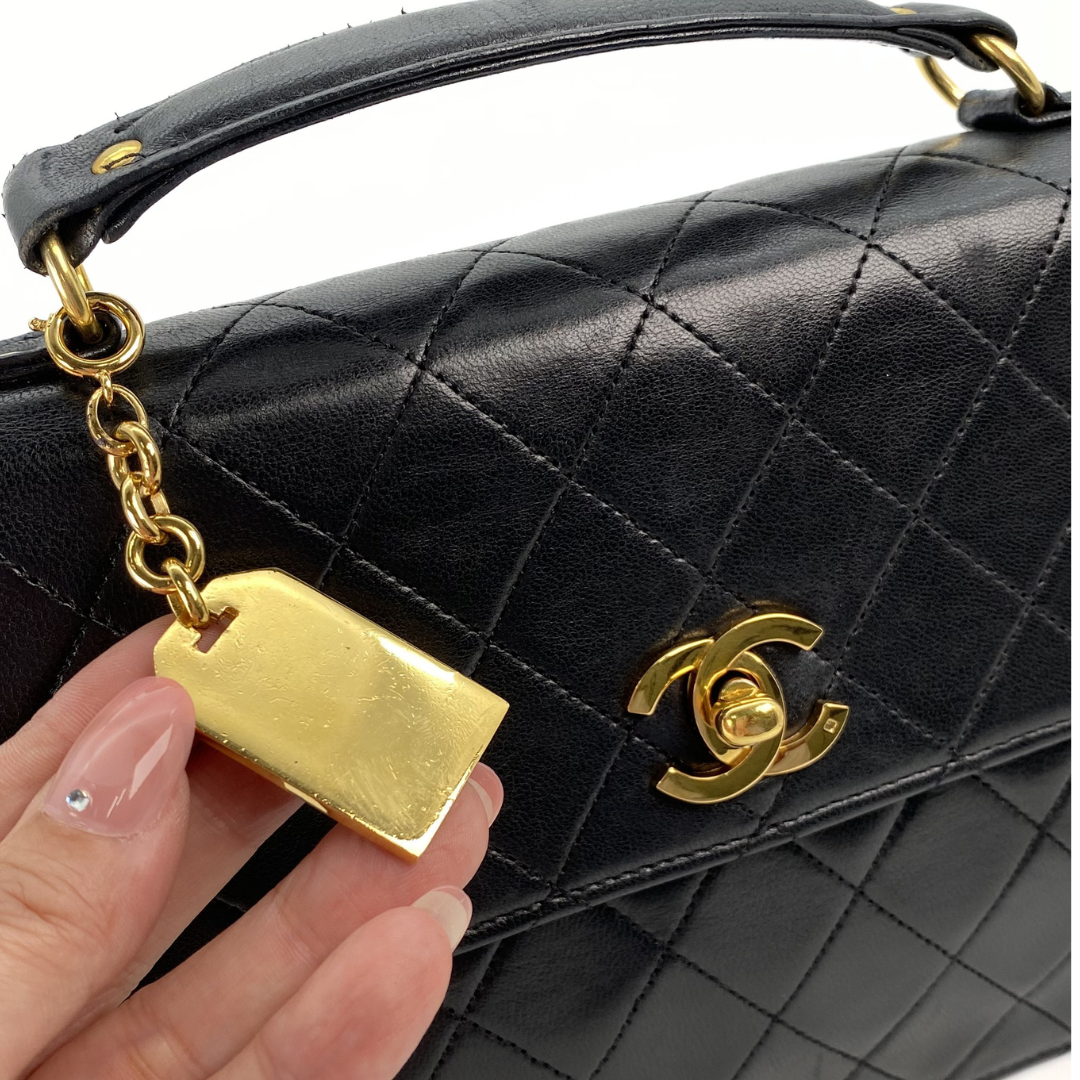 Aramis, 0 Series Matelasse Black Lambskin with seal only