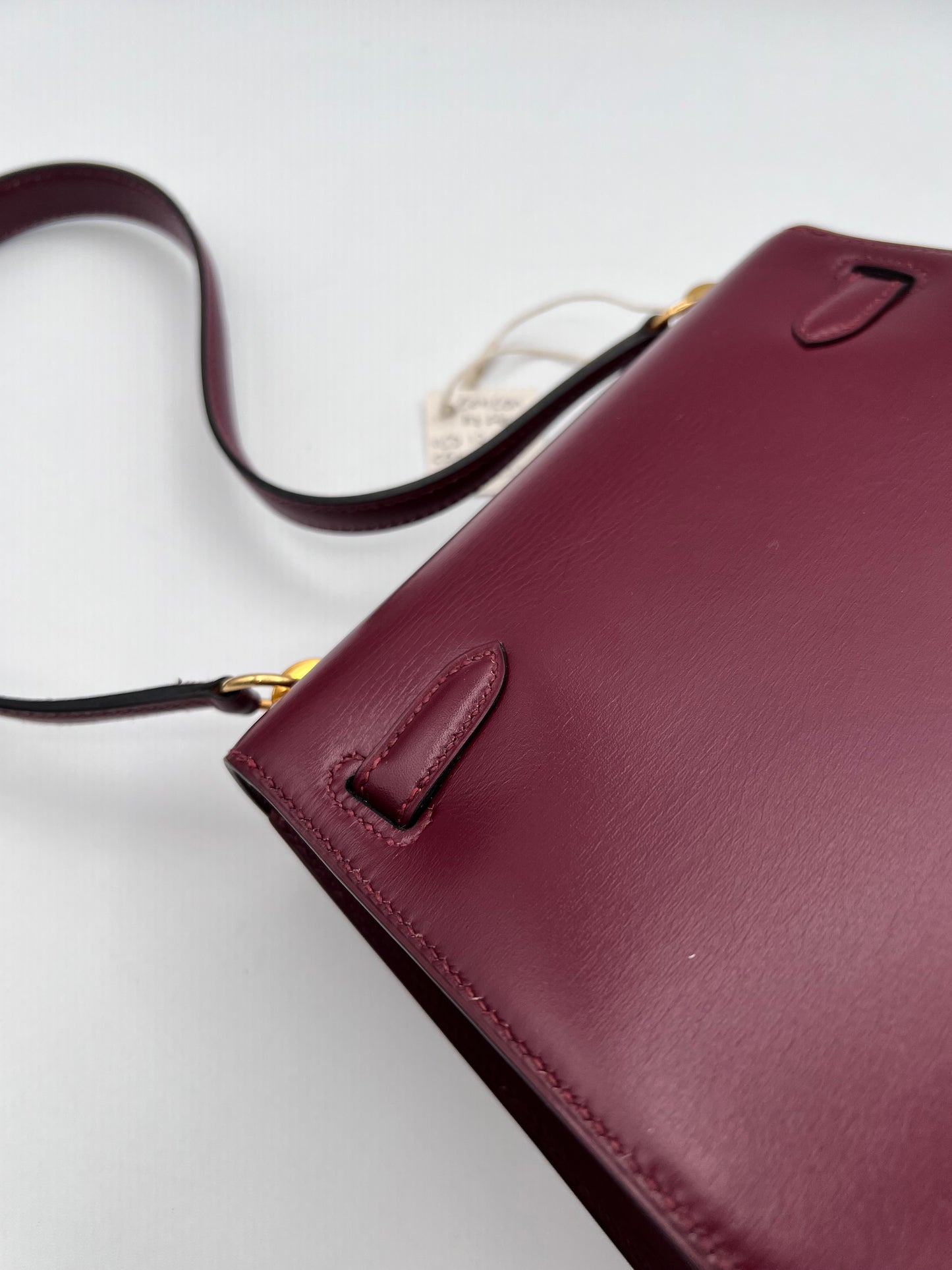Concon, Vintage Authentic Hermes Kelly 20 Rouge H Short Handle