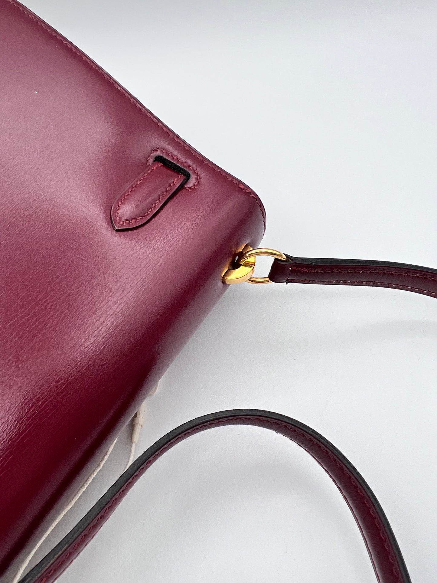 Concon, Vintage Authentic Hermes Kelly 20 Rouge H Short Handle