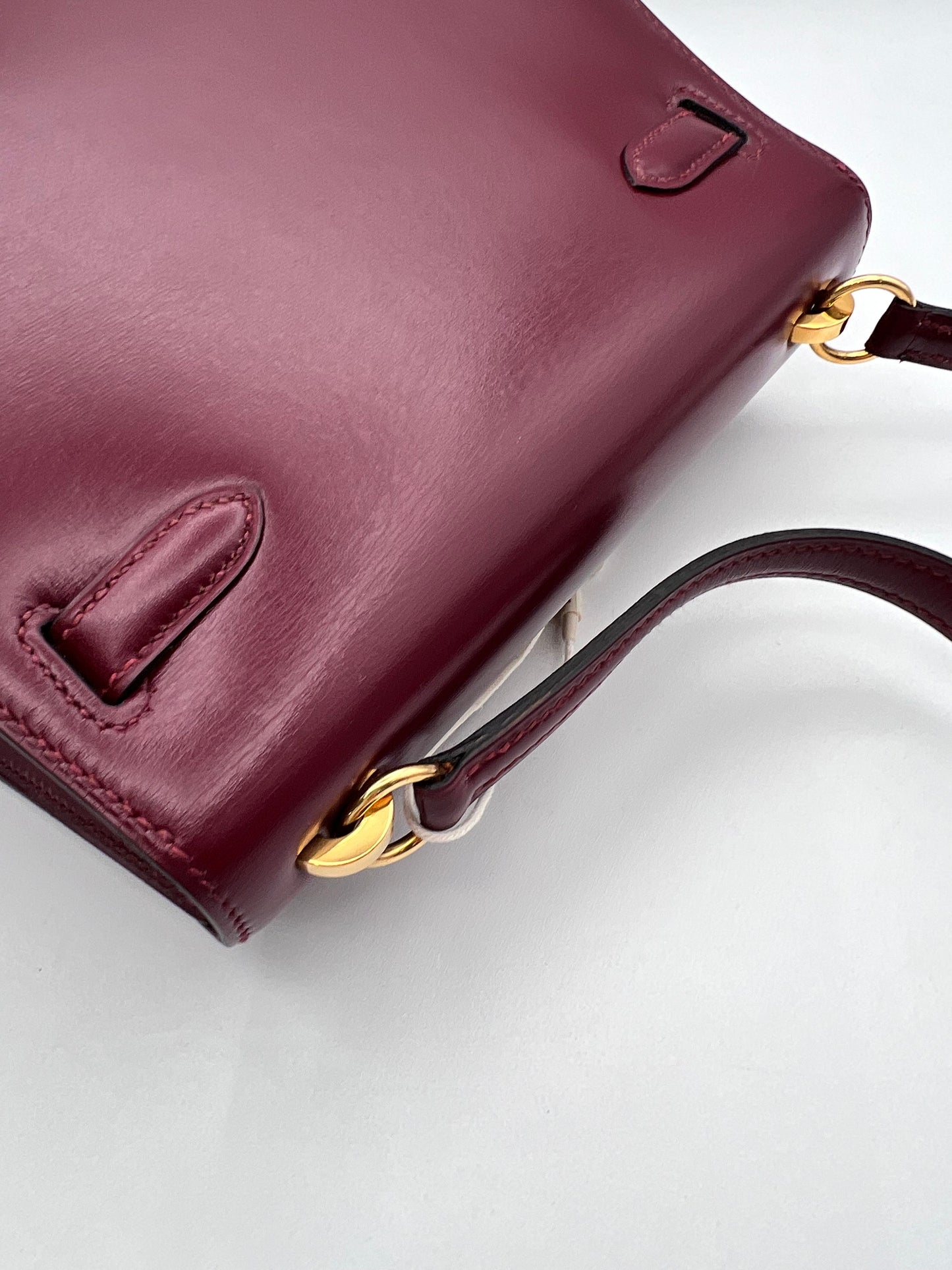 Concon, Vintage Authentic Hermes Kelly 20 Rouge H Short Handle
