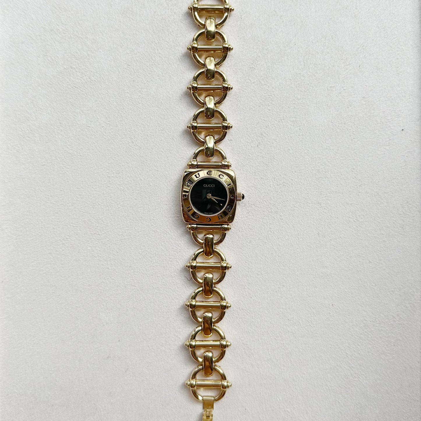 E - GUCCI1 - Gucci Horsebite 6400L 0054321 SS QZ Black