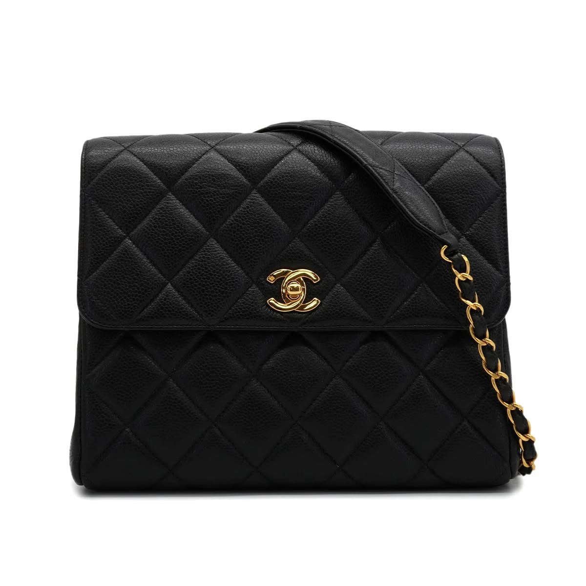 Yumeha 0141, Shoulder Bag Black Caviar, 4 series w/ seal and card