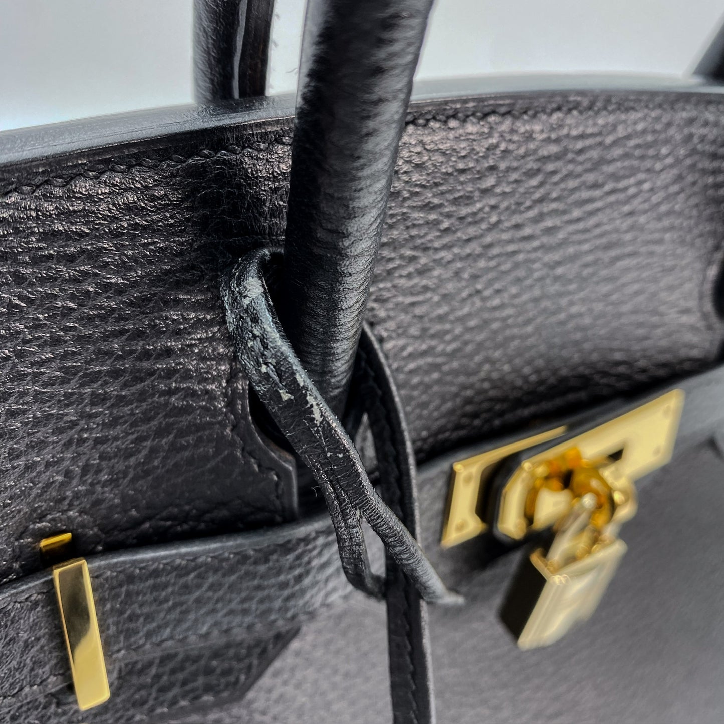 Luffy, Vintage Authentic Hermes 🟥E 2001 birkin 30 black ardennes GHW with chain, clochette, and key
