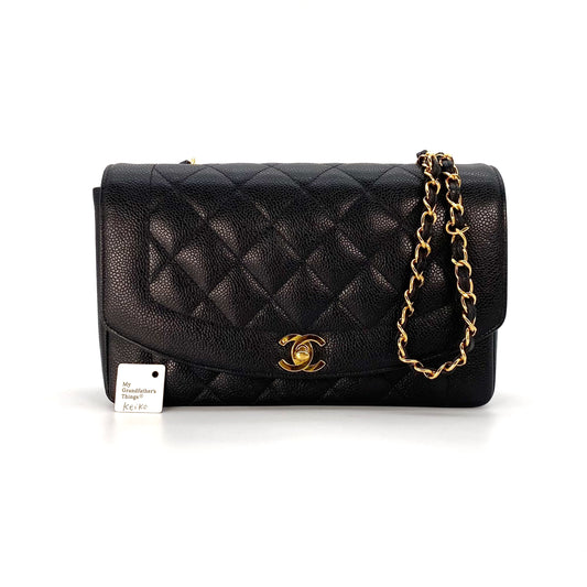 Keiko, 3 Series Medium Diana Black Caviar with seal only