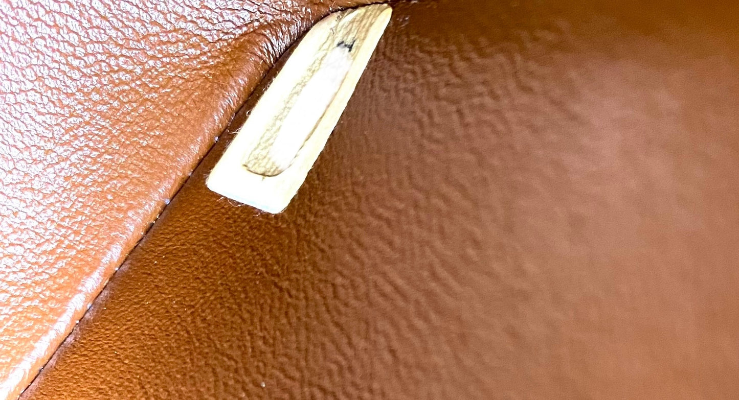Sofia, Vintage Authentic Chanel 1 series medium classic flap brown lambskin with seal and card