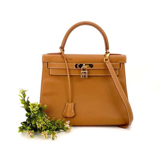 Abel, 1999 Kelly 28 Retourne Gold Couchevel Gold Hardwarre with stamp □C