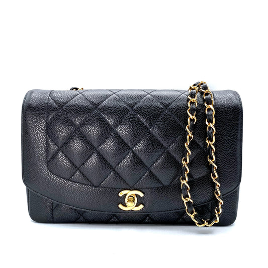 Abunda, 3 Series Medium Diana Black caviar with seal only