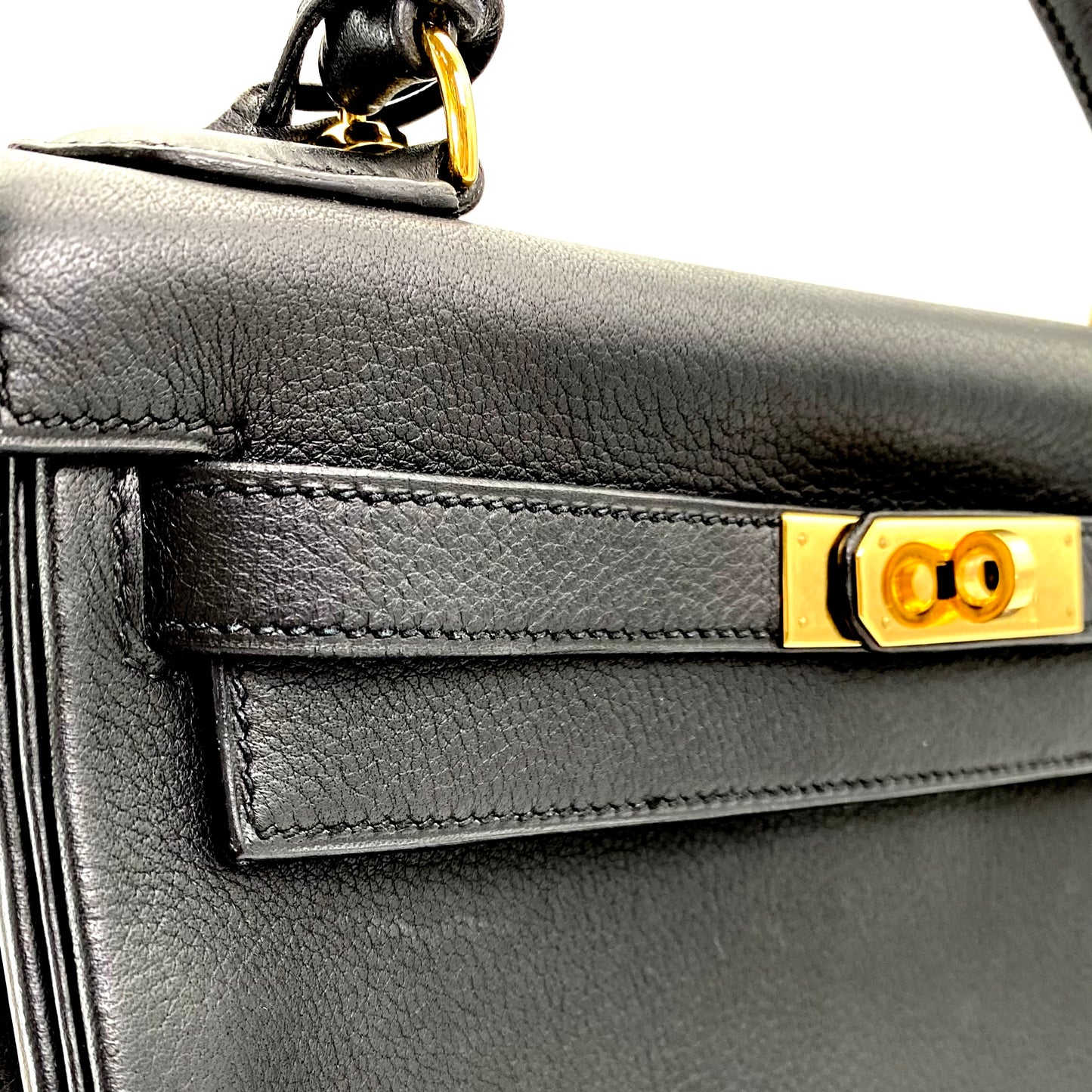 Wendell, 1998 K28 in black evercolor leather GHW retourne with stamp with strap, key, lock and clochette