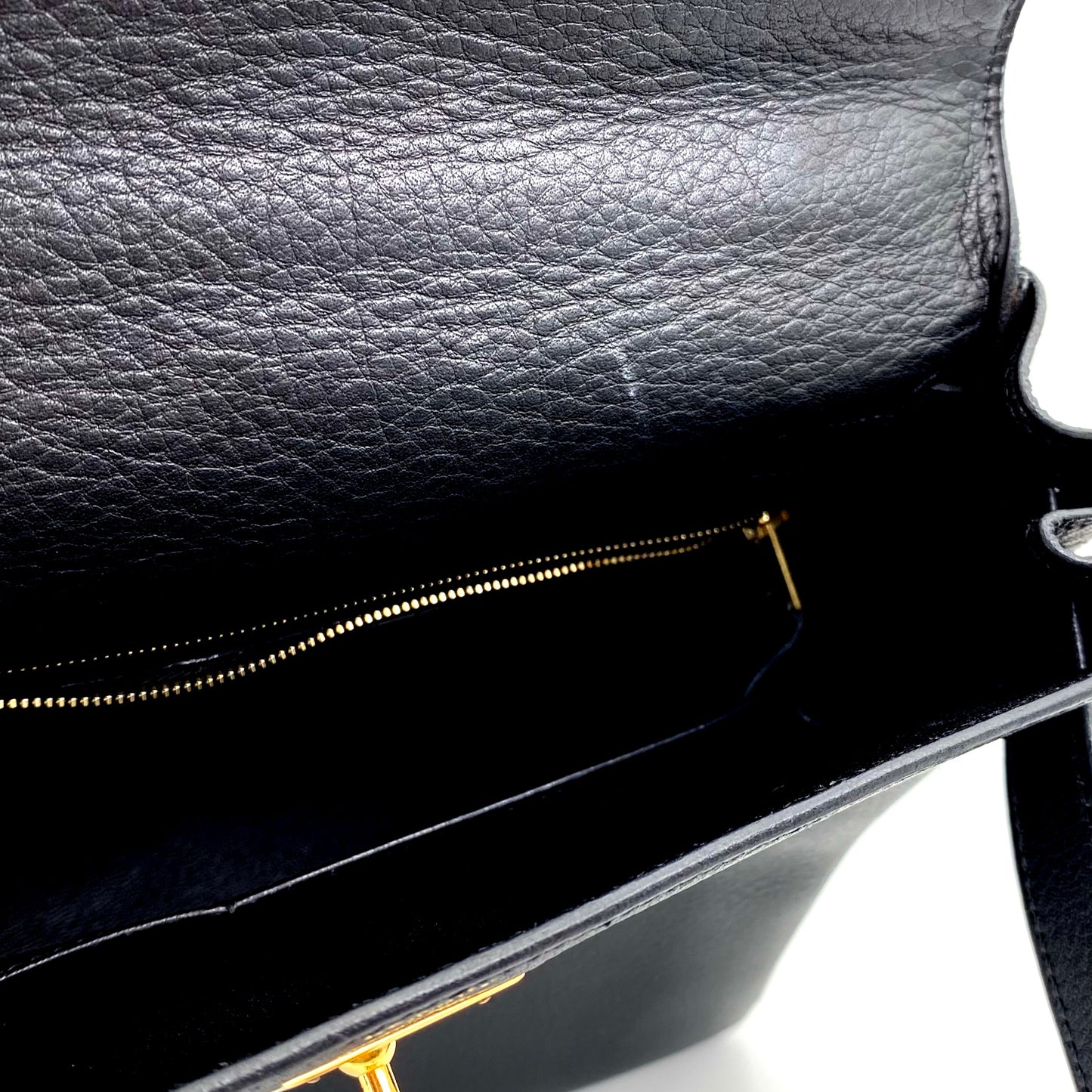 Wendell, 1998 K28 in black evercolor leather GHW retourne with stamp with strap, key, lock and clochette