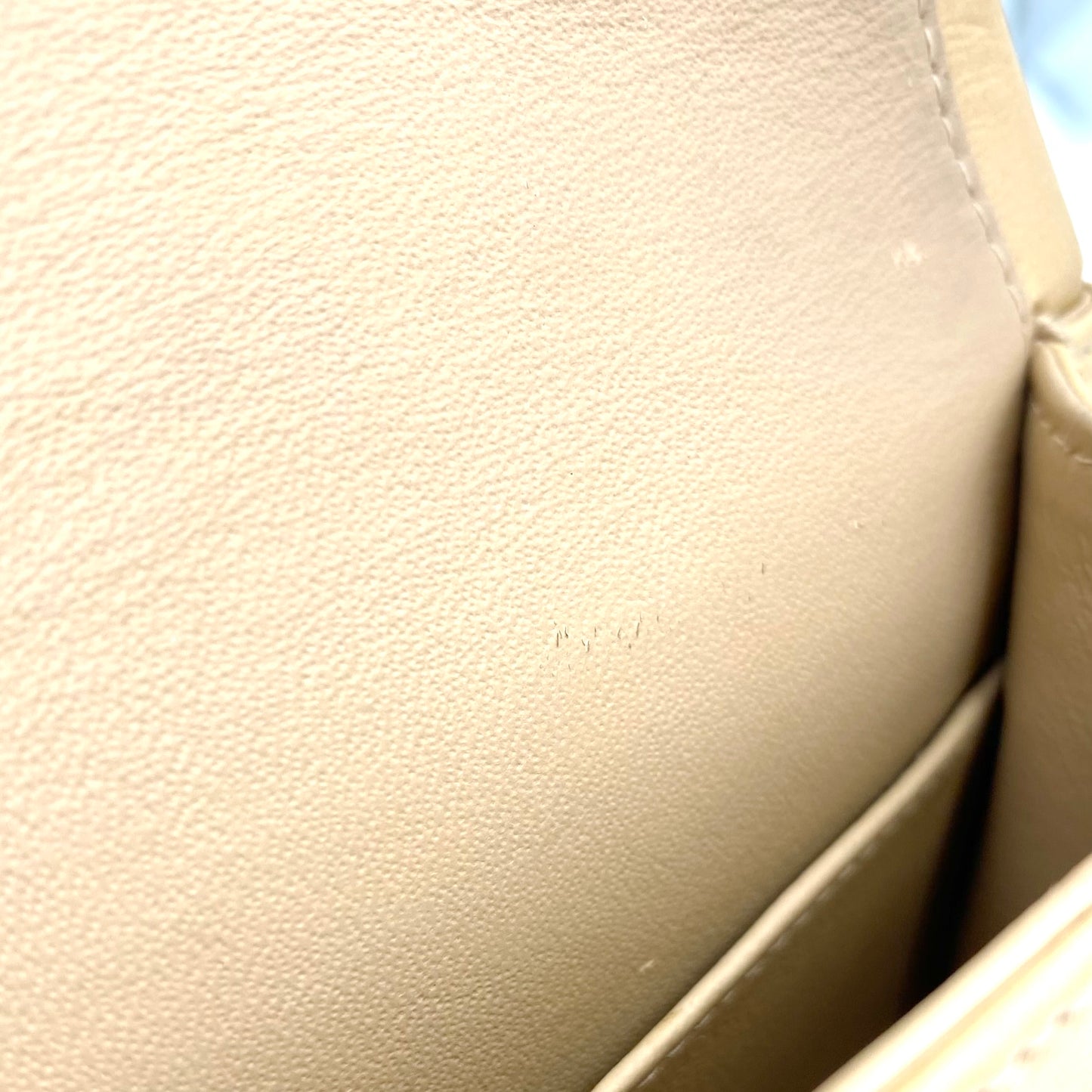 Winter, Vintage Authentic Chanel 6 series medium classic flap beige lambskin with seal and card
