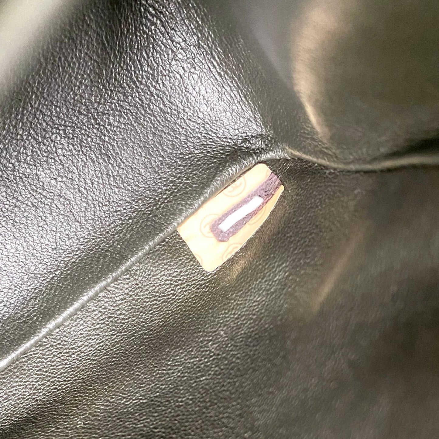 Tyson, Vintage Authentic Chanel 1 series medium classic flap khaki classic flap with seal and card