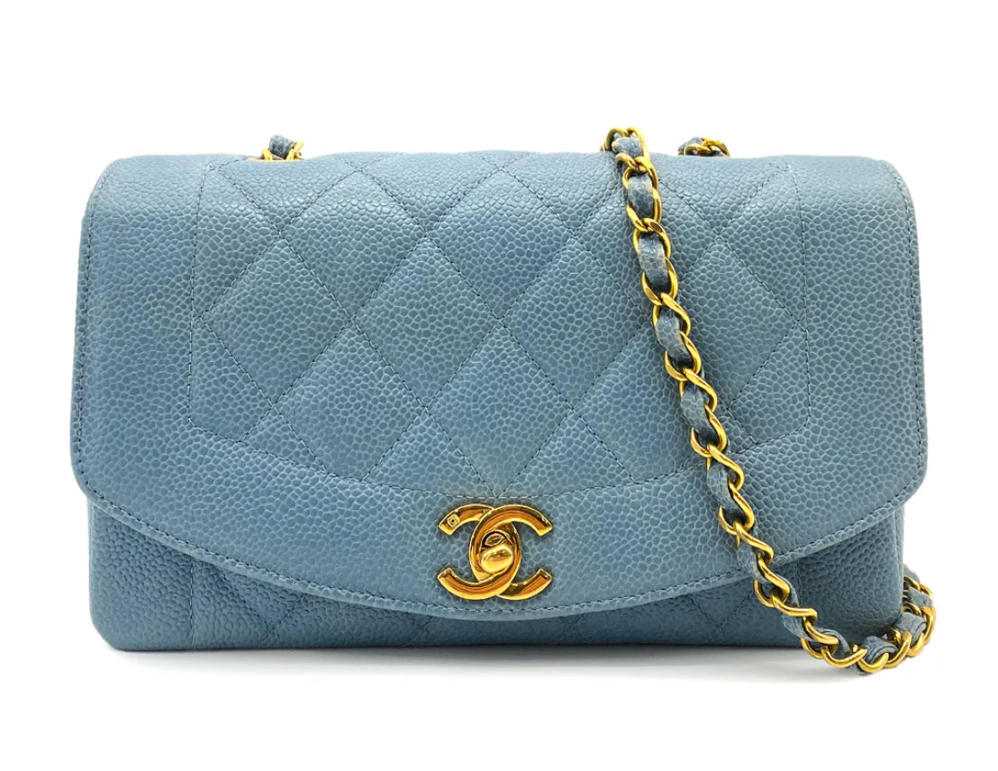 Choejor, 3 Series Small Diana Blue Caviar with seal and card
