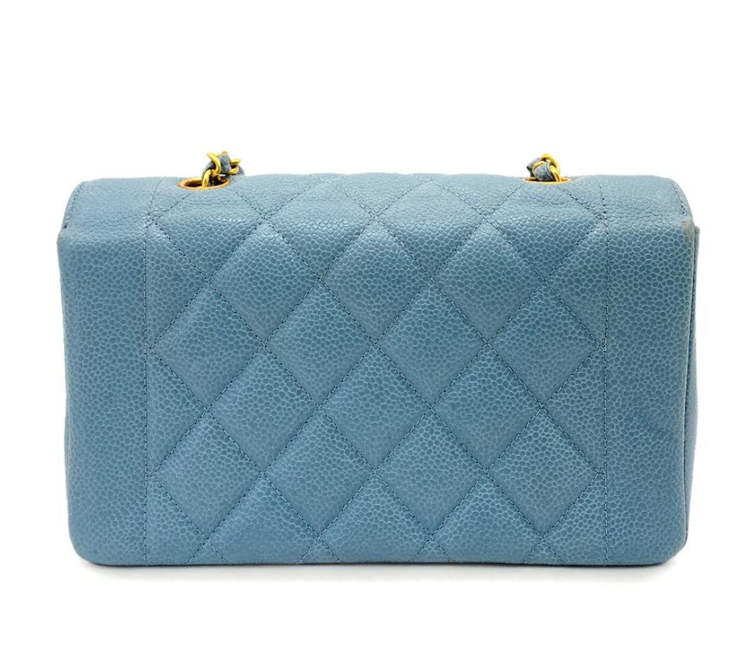 Choejor, 3 Series Small Diana Blue Caviar with seal and card