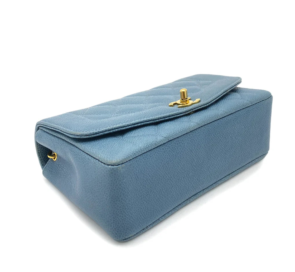 Choejor, 3 Series Small Diana Blue Caviar with seal and card