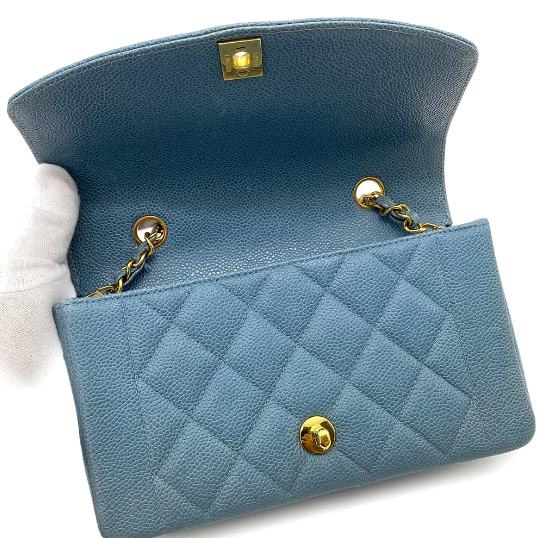 Choejor, 3 Series Small Diana Blue Caviar with seal and card