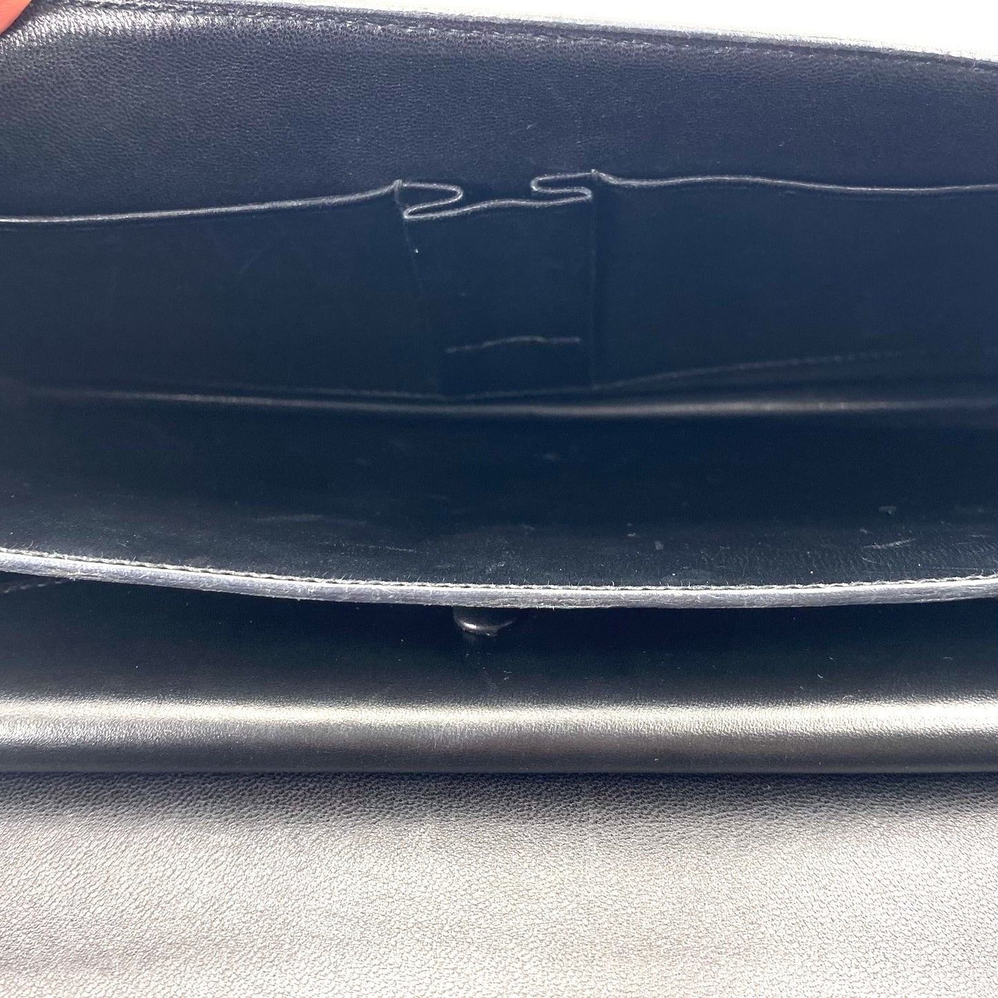 Gala, 1977 box calf black leather GHW with stamp 〇G