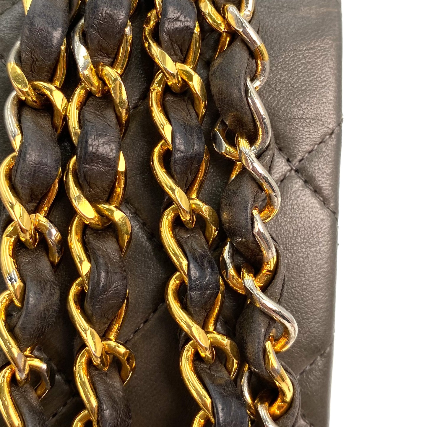 Samara, 3 Series Medium Classic Flap Grey Lambskin with seal and card