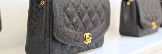 Vintage Chanel Caviar Diana: The Original Design