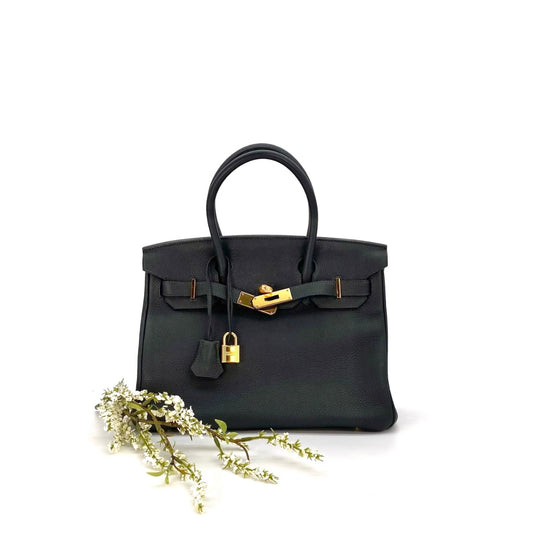 Sagara, 2014 Birkin 30 Vert Fonce Togo with stamp □R