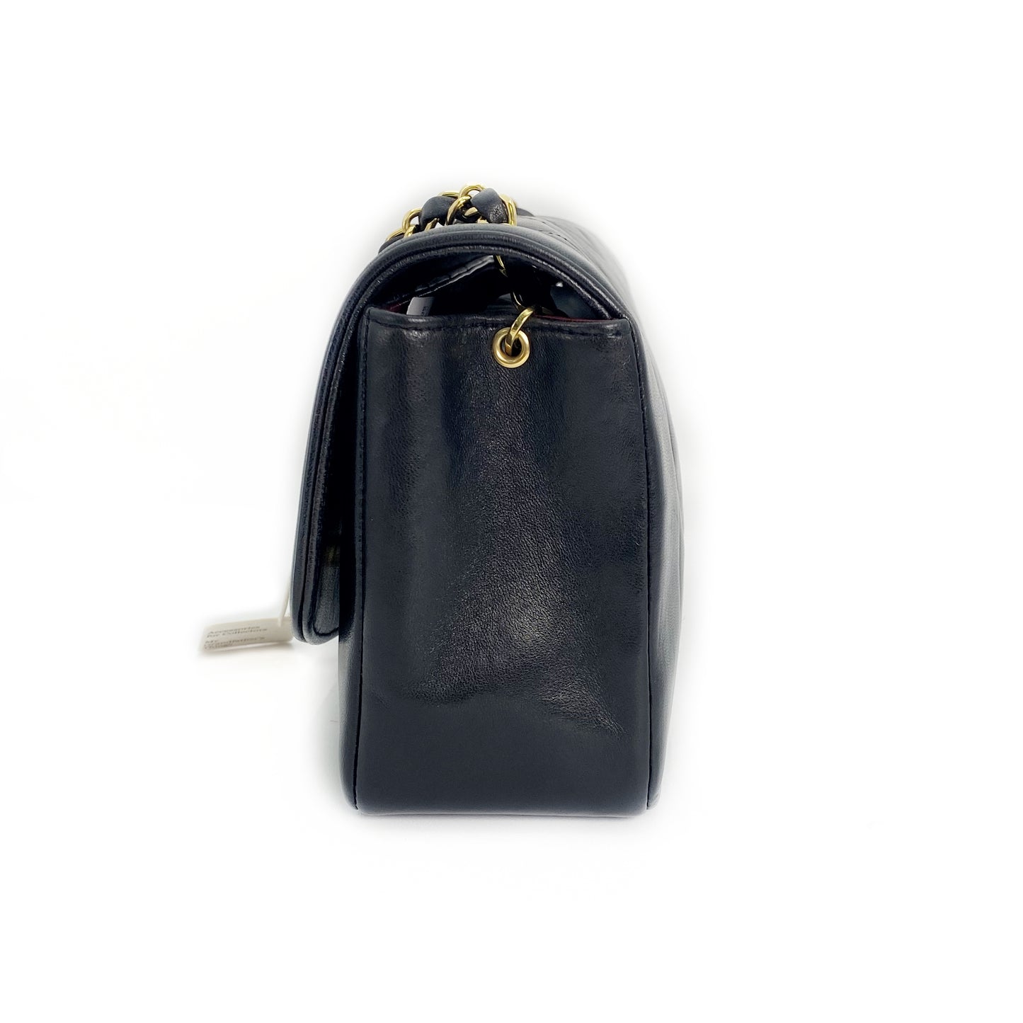 Miranda Sr, Vintage Authentic Chanel 2 series small black lambskin diana with seal only