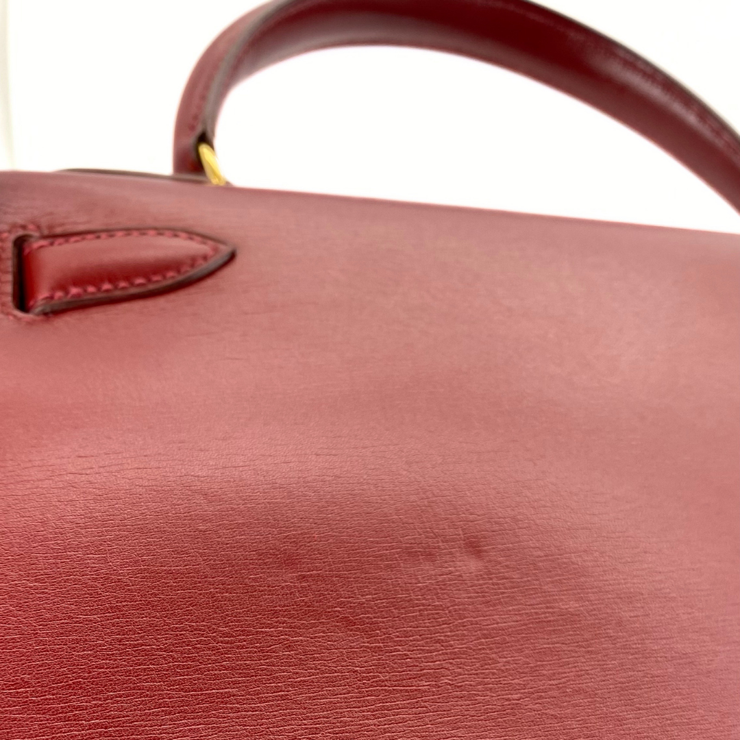 Renzo, 1992 Kelly 28 Sellier Rouge H Boxcalf with stamp 〇V