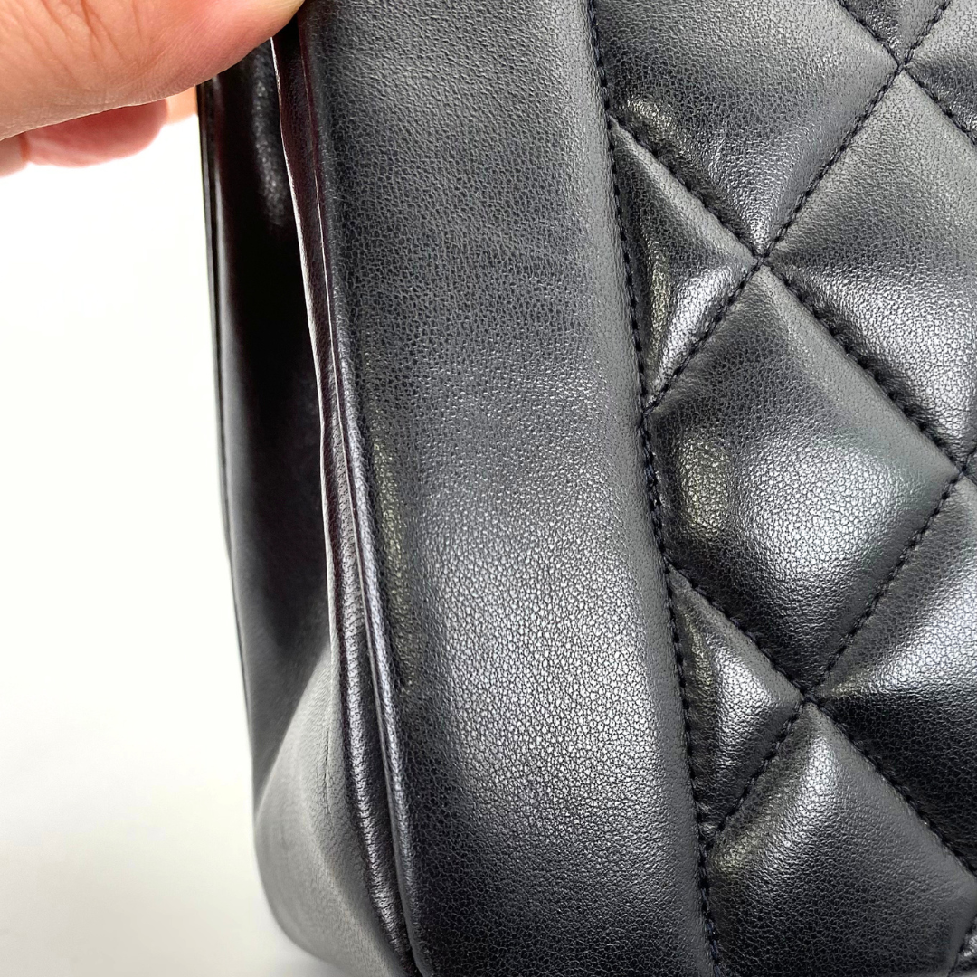 Shiori, 3 Series Medium Diana Black Lambskin with seal and card