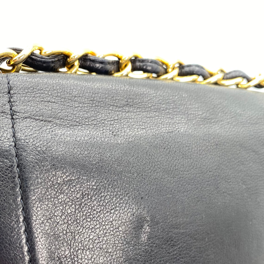 Rodion, 0 Series Black Lambskin Wallet On Chain with seal and card