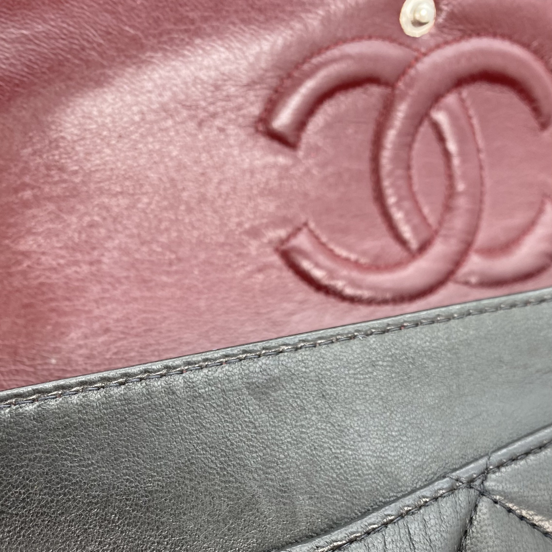 Thiago, 5 Series Medium Black Lambskin Silver Hardware with seal and card
