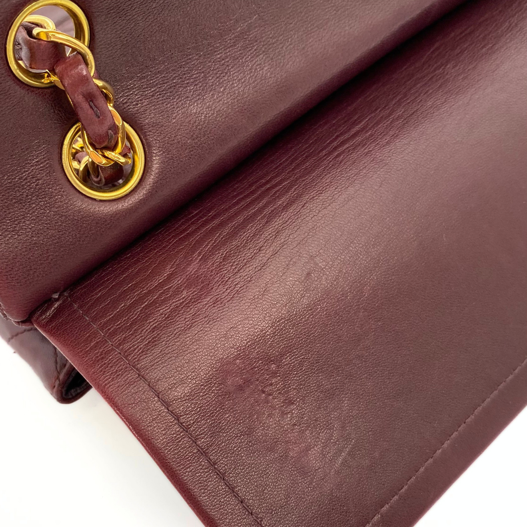 Rune, 5 Series Medium Classic Flap Bordeaux Lambskin with seal only