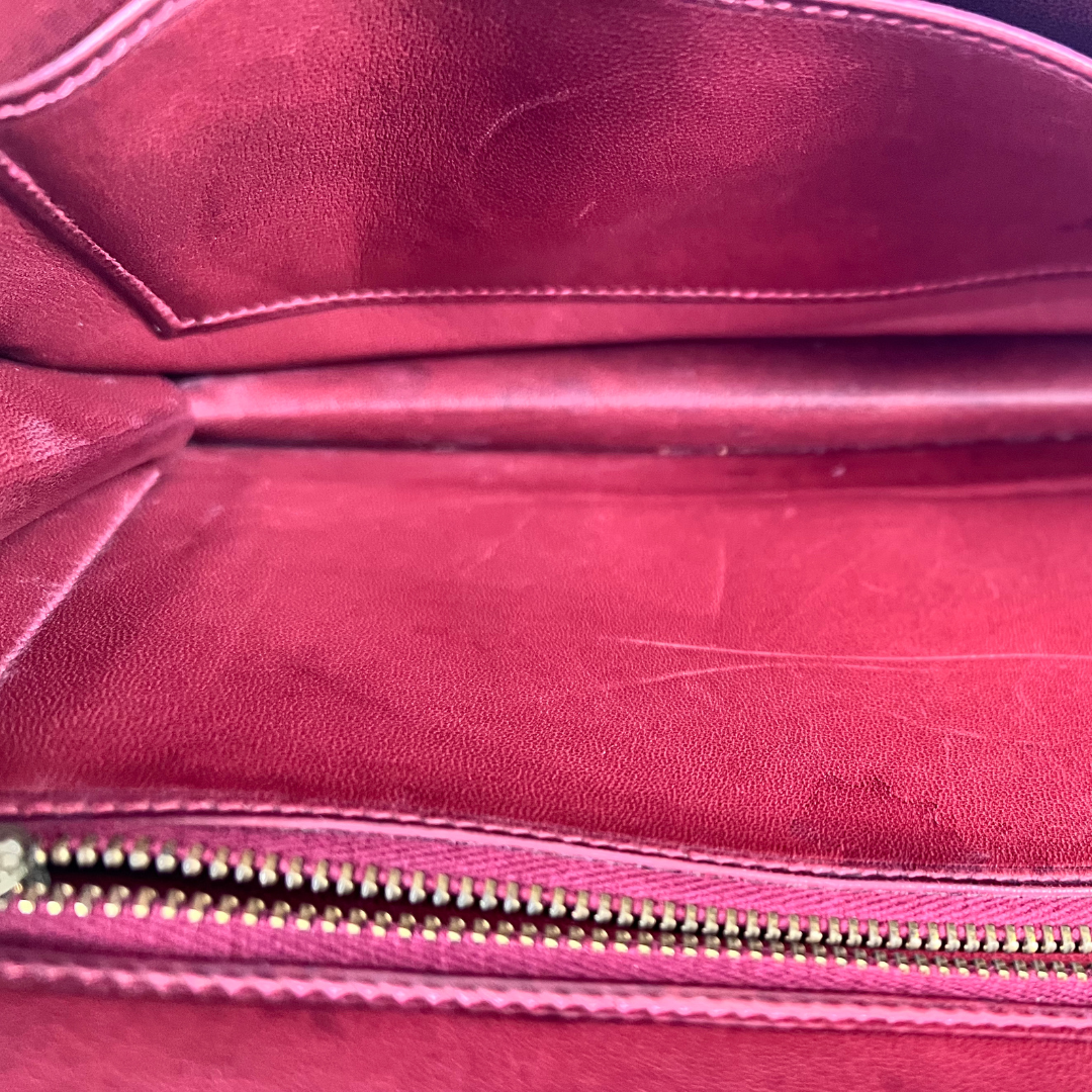 Benoula, 1985 Lydie Roue H Boxcalf Clutch wiith stamp  〇O