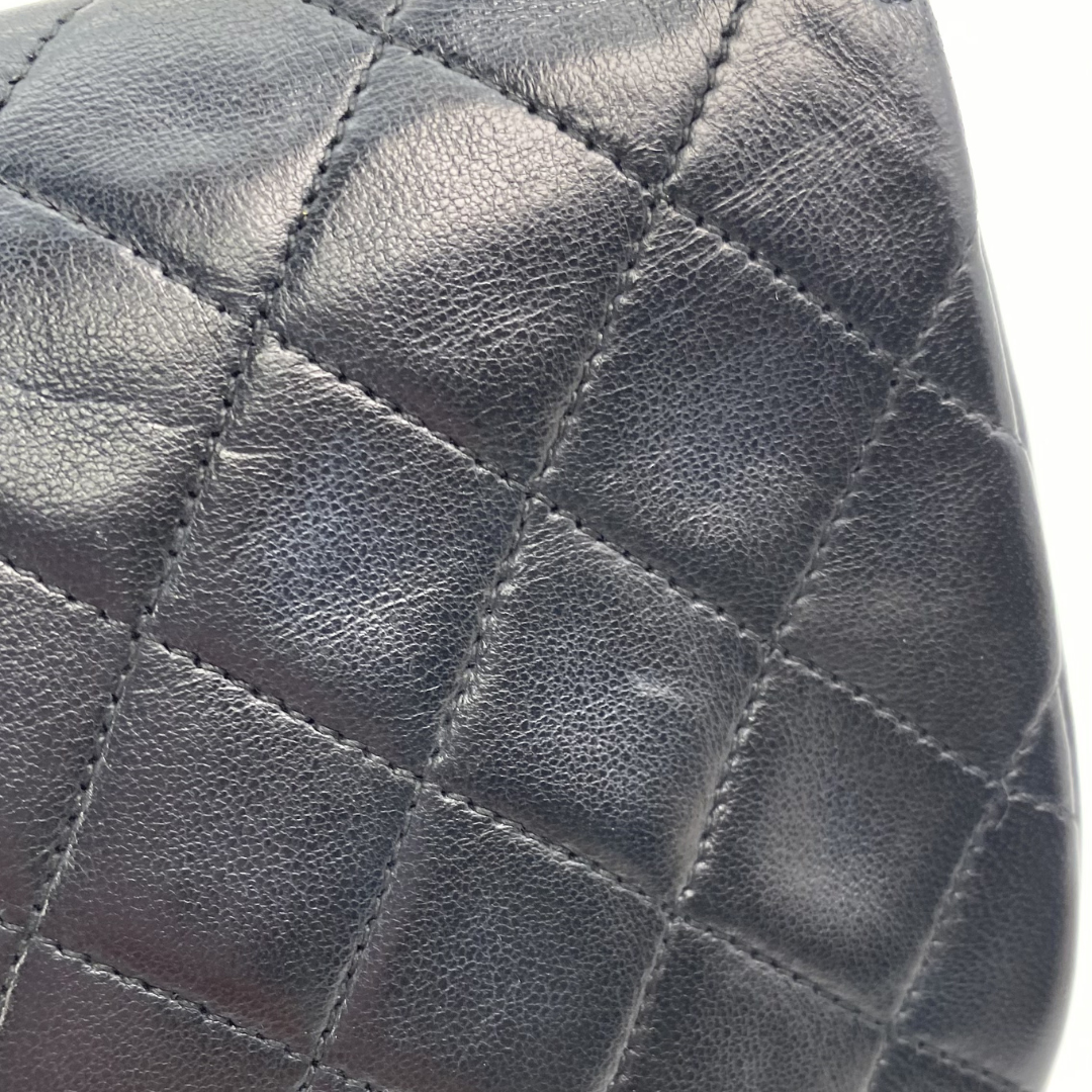 Gideon, 0 Series Semi Circle Black Lambskin with seal and card