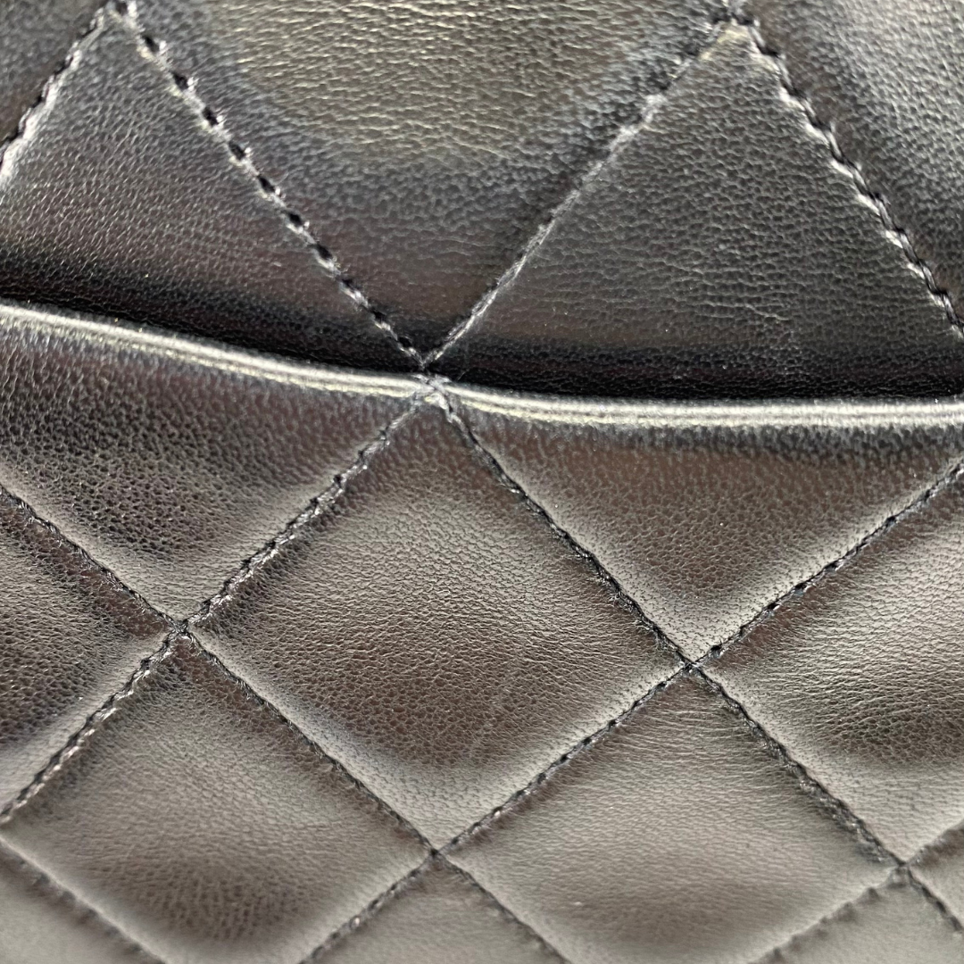 Genji, 2 Series Mini Square 17 Black Lambskin with seal and card