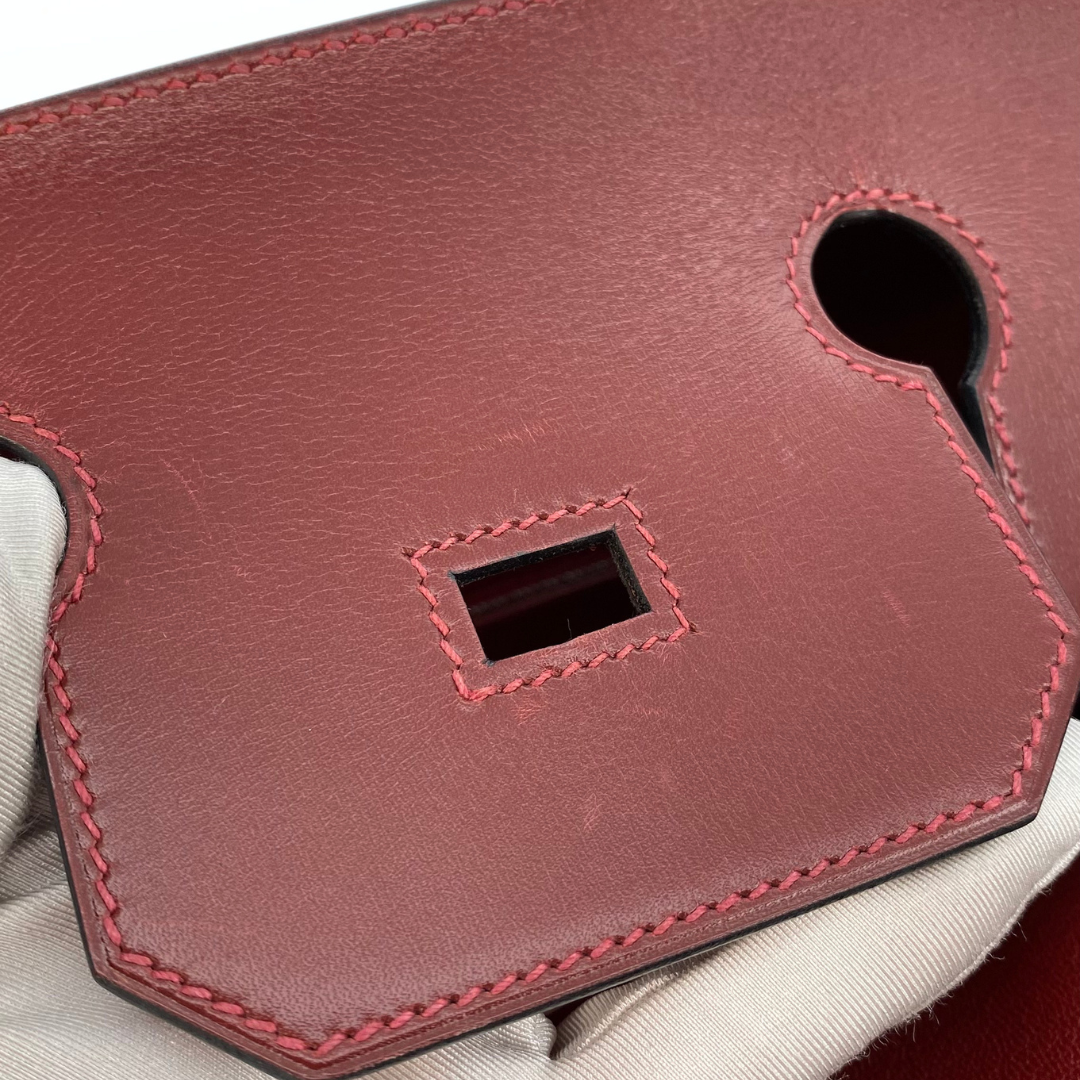 Delara, 2001 Hat A Courroies 32 Rouge H Palladium Hardware with stamp ⬜︎E