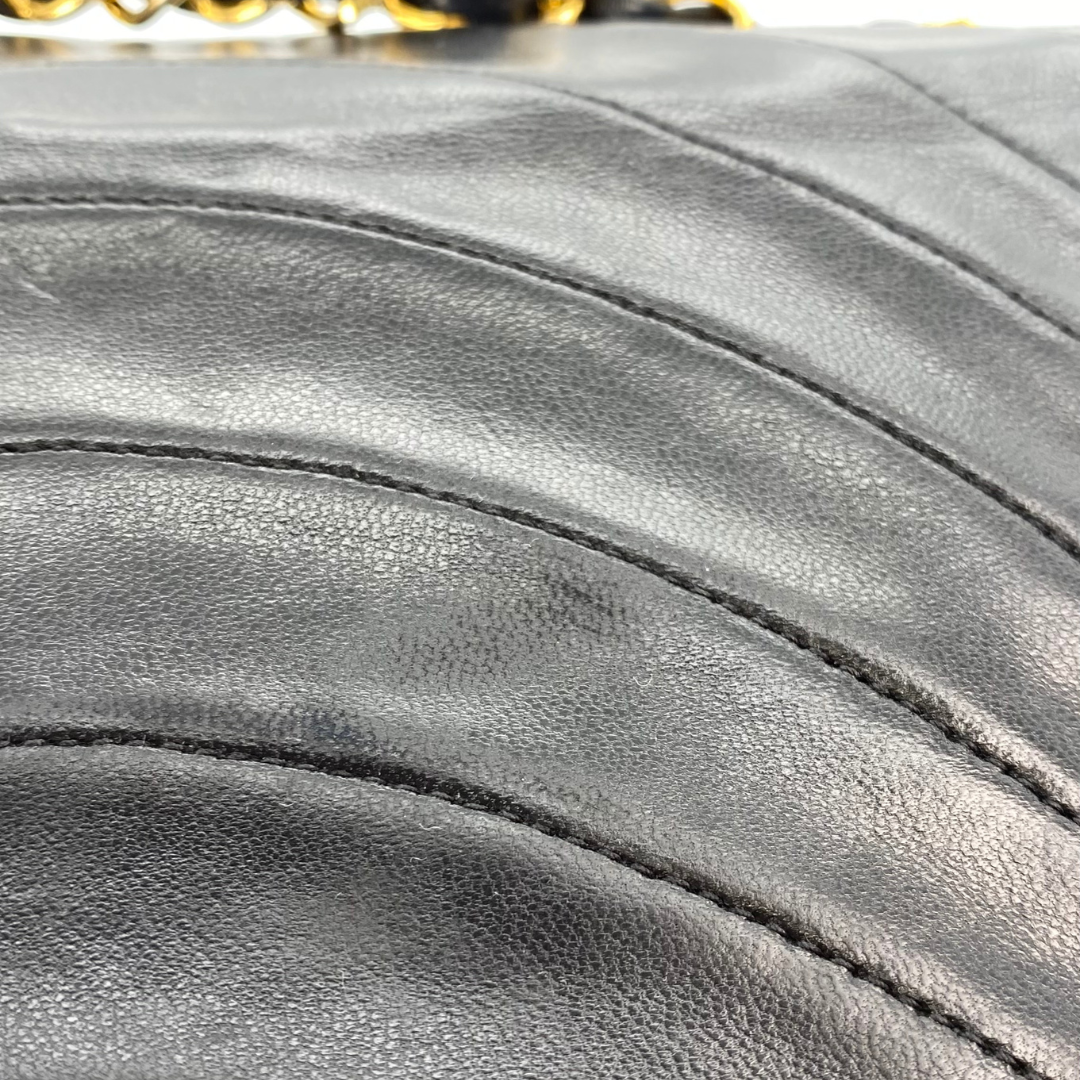 Awino, 1 Series Wave Stitch Black Lambskin with seal only