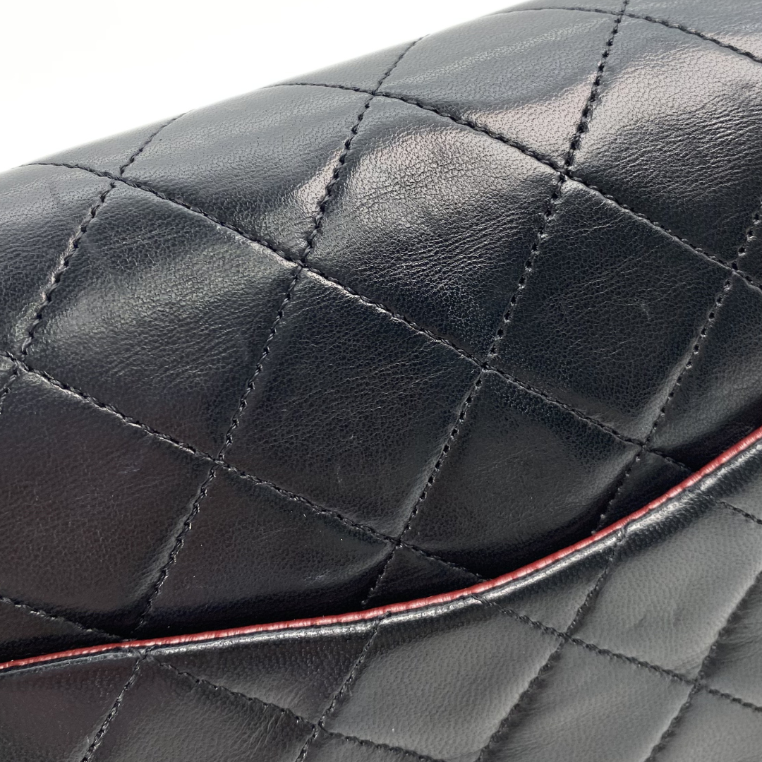 Bodhi, 0 Series Medium Classic Flap Black Lambskin with seal and card
