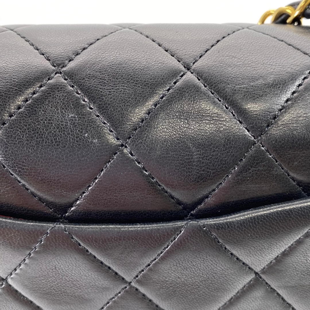 Tsubaki, 1 Series Mini Square 17cm Black Lambskin with seal and card