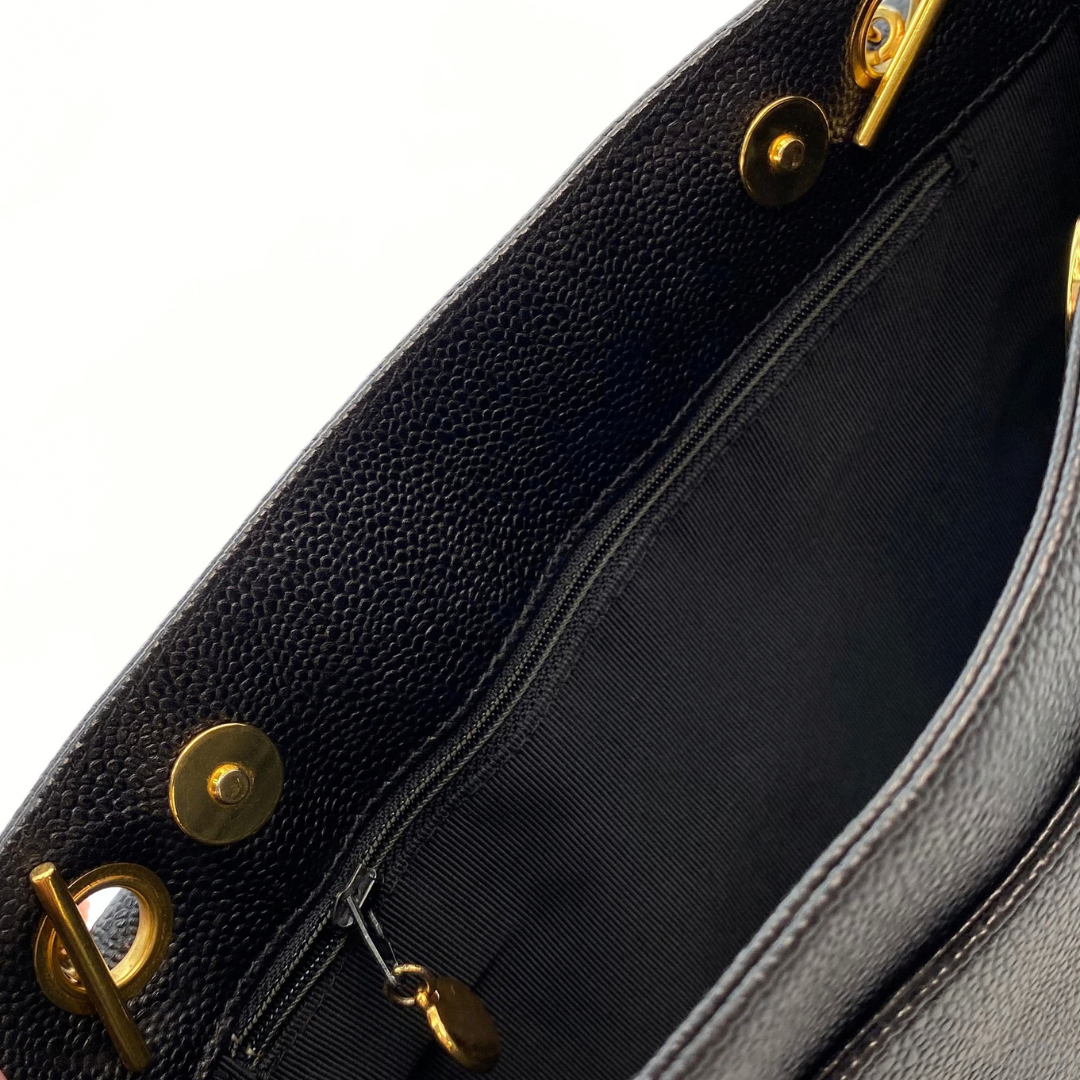 Natsuki, 4 Series Tote Black Caviar with seal and card