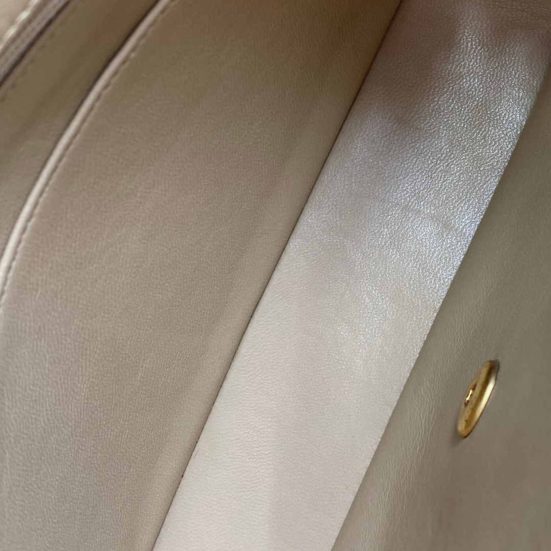 Sayaka, 1 Series Half Moon Beige Lambskin with seal and card